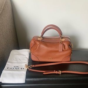 Coach Polished Pebble Leather Lane Satchel